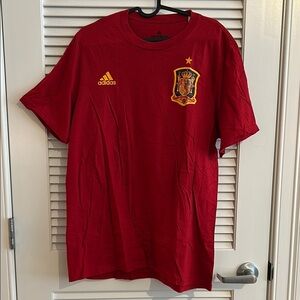 Adidas Red Short Sleeve Tee Vibrant Performance